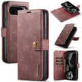 Miniatyrbild 1 av 10: DG.MING 2-in-1 Magnet Wallet Google Pixel 9 Pro XL Red