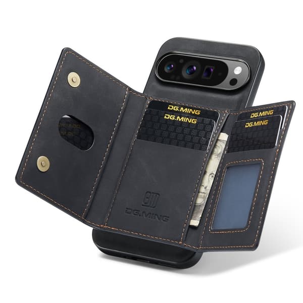 DG.MING Magnetic Card Slot Case Google Pixel 9 Pro XL Black
