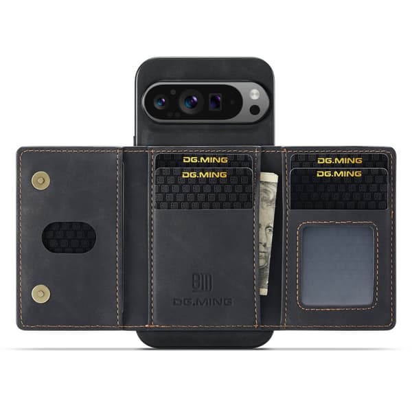 DG.MING Magnetic Card Slot Case Google Pixel 9 Pro XL Black