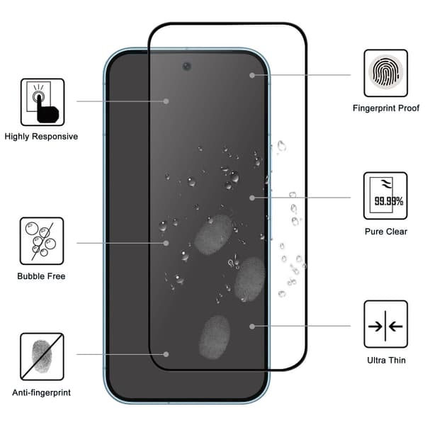 Heltäckande Härdat Glas Skärmskydd Google Pixel 9 Pro
