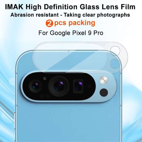 Imak 2 Pack Härdat Glas Kameraskydd Google Pixel 9 Pro Transparent