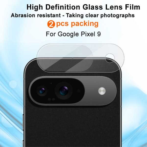 Imak 2 Pack Härdat Glas Kameraskydd Google Pixel 9 Transparent