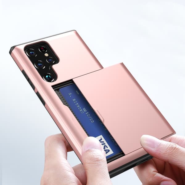 Samsung Galaxy S25 Ultra Skal Kortfack Roséguld