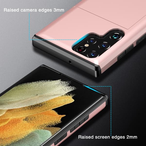 Samsung Galaxy S25 Ultra Skal Kortfack Roséguld