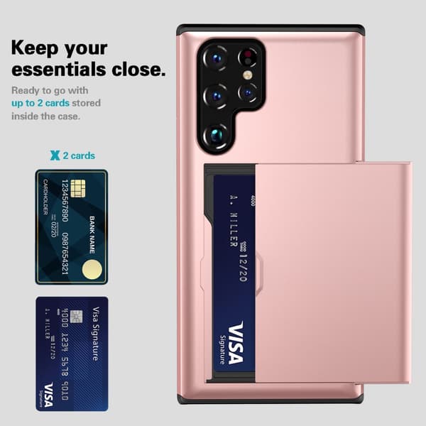 Samsung Galaxy S25 Ultra Skal Kortfack Roséguld