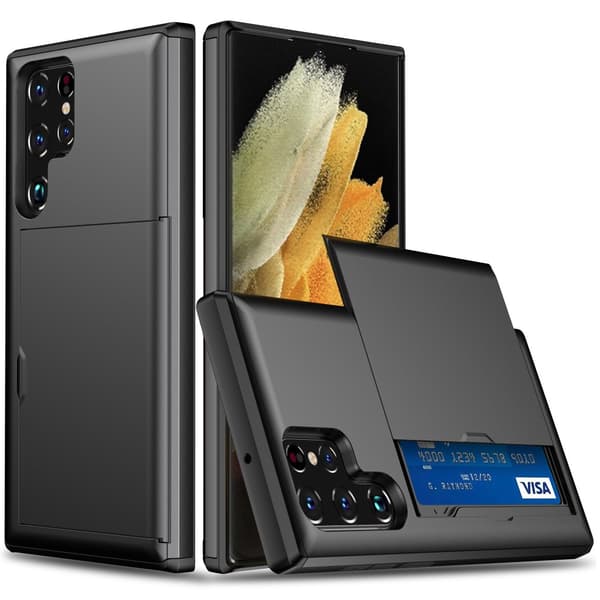 Samsung Galaxy S25 Ultra Skal Kortfack Svart