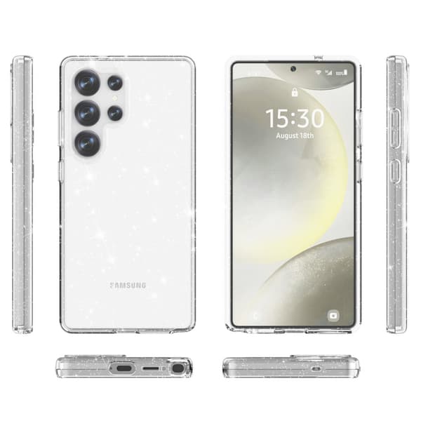 Samsung Galaxy S25 Ultra Skal Glitter Transparent