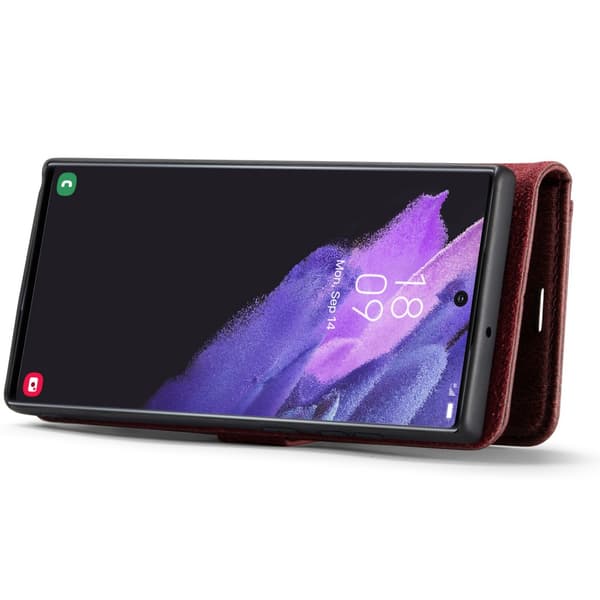DG.MING 2-in-1 Magnet Wallet Samsung Galaxy S25 Ultra Red