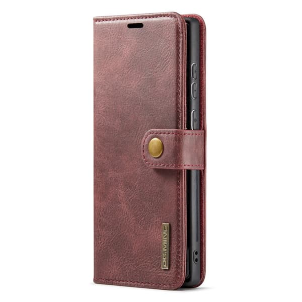 DG.MING 2-in-1 Magnet Wallet Samsung Galaxy S25 Ultra Red