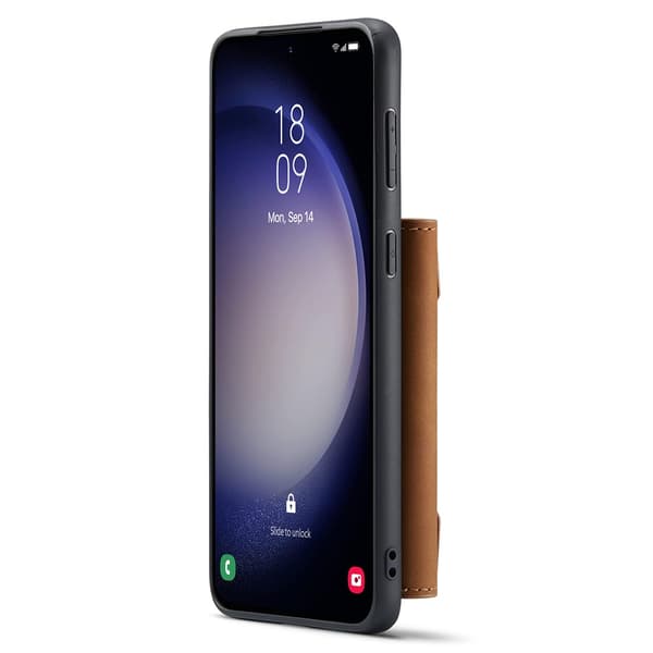 DG.MING 2 in 1 Magnetic Card Slot Case Samsung Galaxy S25 Plus Cognac
