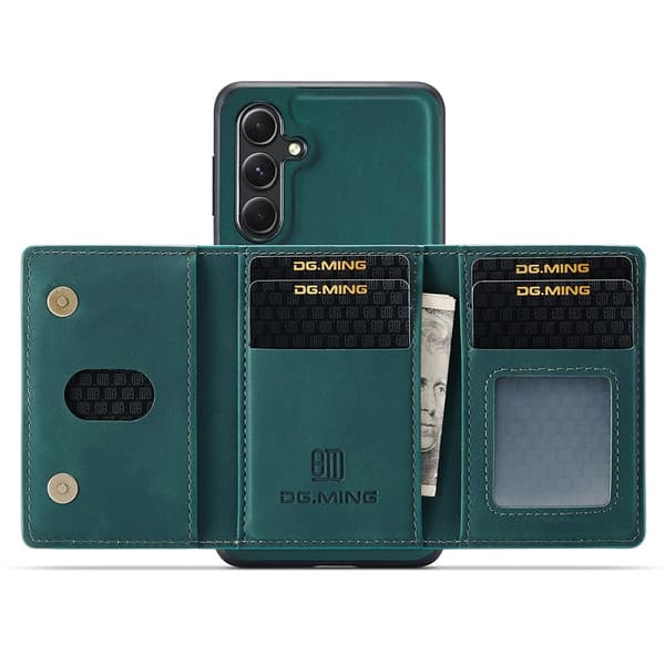 DG.MING 2 in 1 Magnetic Card Slot Case Samsung Galaxy S25 Plus Green