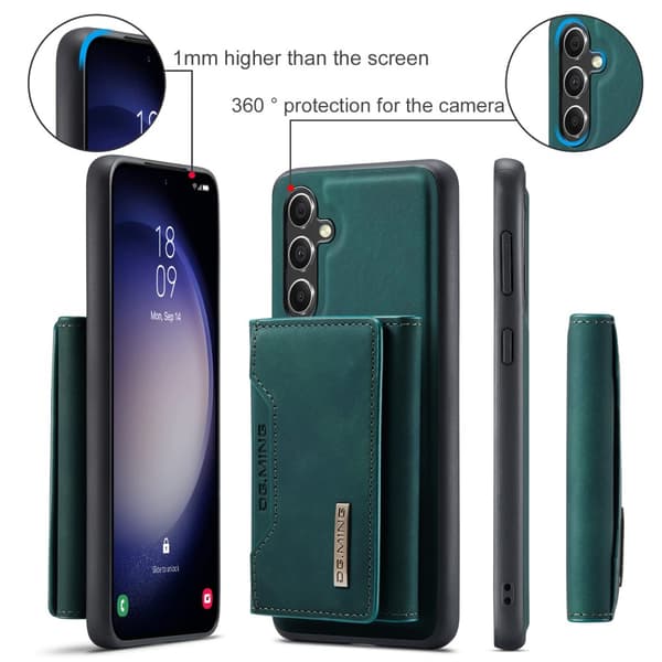 DG.MING 2 in 1 Magnetic Card Slot Case Samsung Galaxy S25 Plus Green