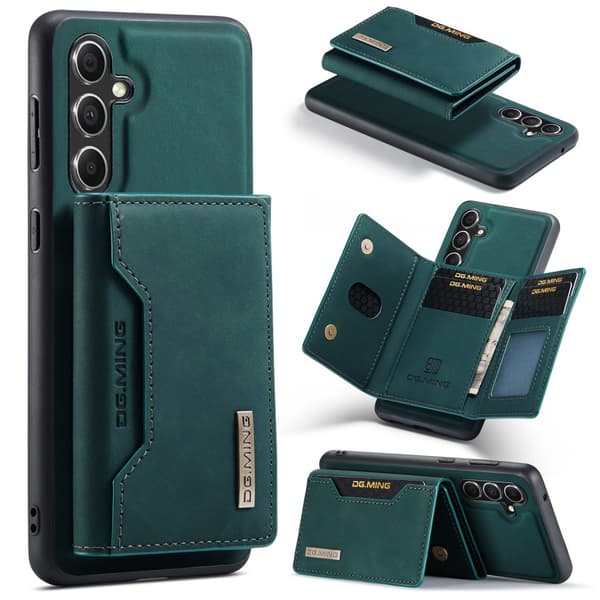 DG.MING 2 in 1 Magnetic Card Slot Case Samsung Galaxy S25 Plus Green