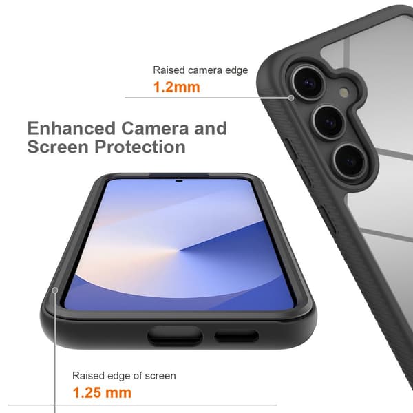 360 Full Cover Edge Case Samsung Galaxy S25 Plus Black