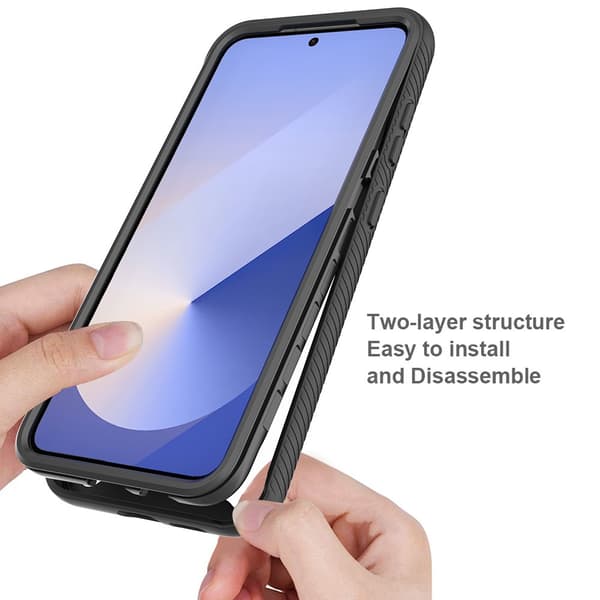 360 Full Cover Edge Case Samsung Galaxy S25 Plus Black