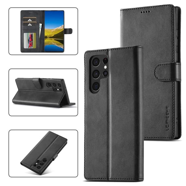 LC.IMEEKE Plånboksfodral Samsung Galaxy S25 Ultra Svart