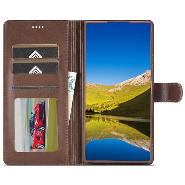 LC.IMEEKE Plånboksfodral Samsung Galaxy S25 Ultra Brun