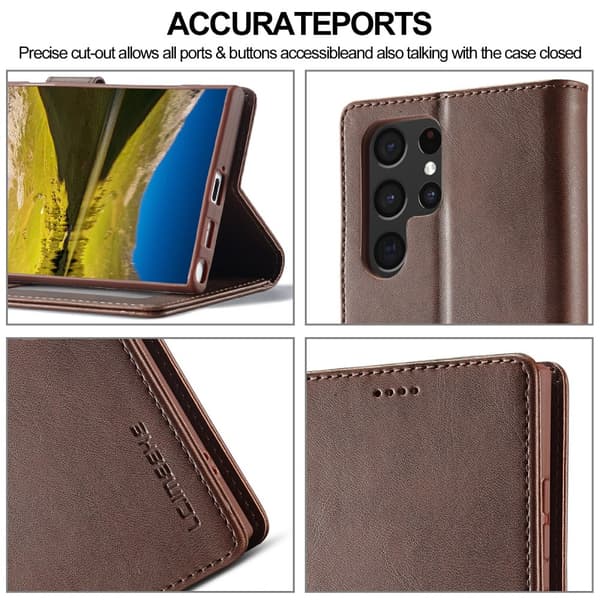 LC.IMEEKE Plånboksfodral Samsung Galaxy S25 Ultra Brun