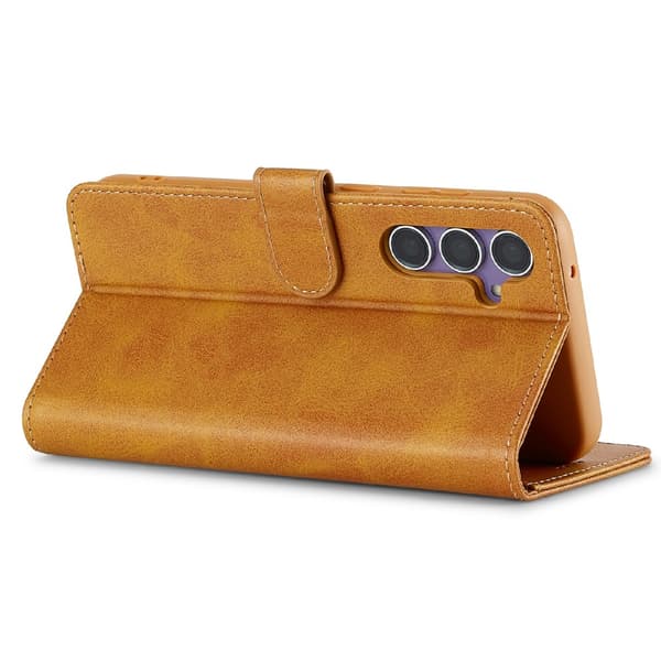 LC.IMEEKE Plånboksfodral Samsung Galaxy S25 Plus Cognac