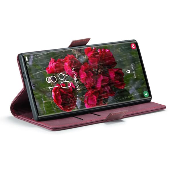 CaseMe Slim Plånboksfodral Samsung Galaxy S25 Ultra Röd