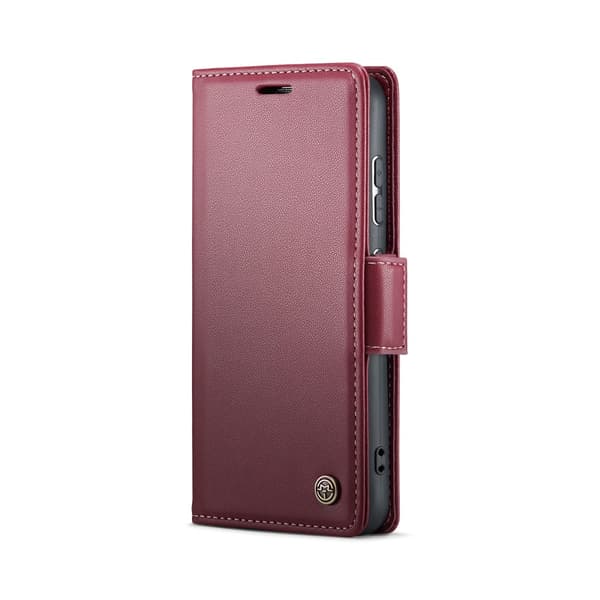 CaseMe Slim Plånboksfodral RFID-skydd Samsung Galaxy S25 Röd