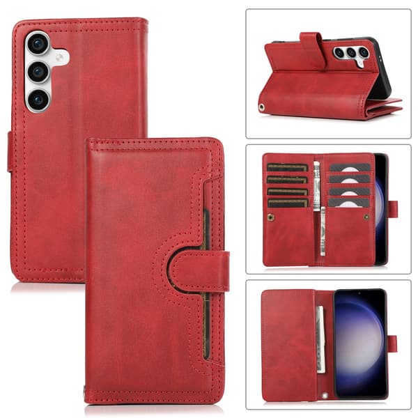 Plånboksfodral Multi-Slot Samsung Galaxy S25 Röd
