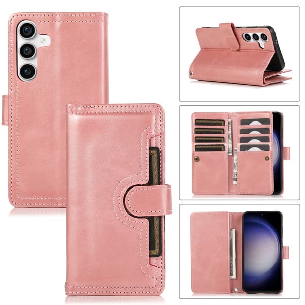 Plånboksfodral Multi-Slot Samsung Galaxy S25 Roséguld