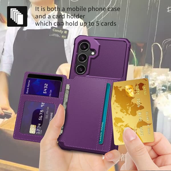 Multi-Slot Case Samsung Galaxy S25 Lila