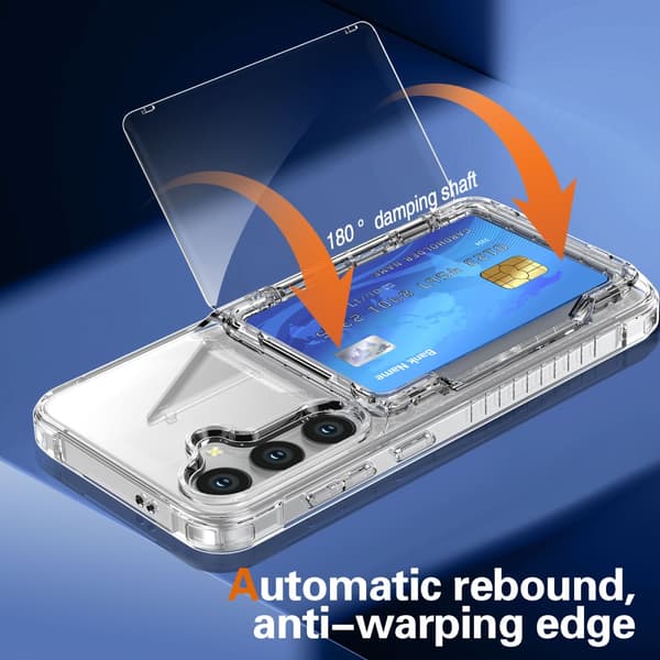 Skal Kortfack Kickstand Samsung Galaxy S25 Transparent