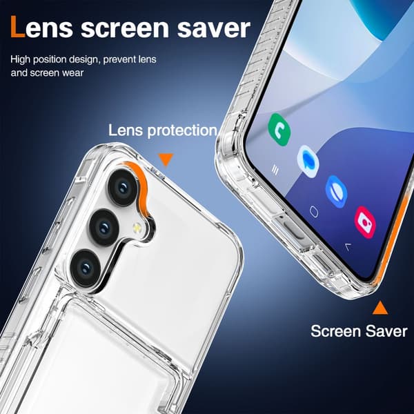 Skal Kortfack Kickstand Samsung Galaxy S25 Transparent