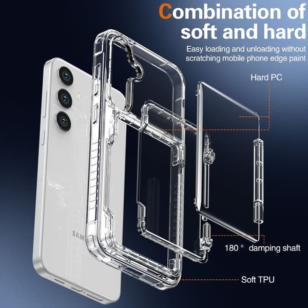 Skal Kortfack Kickstand Samsung Galaxy S25 Transparent