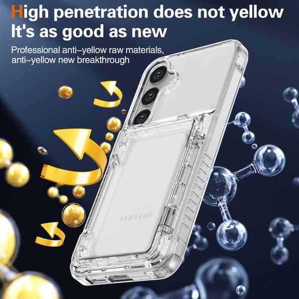 Skal Kortfack Kickstand Samsung Galaxy S25 Transparent