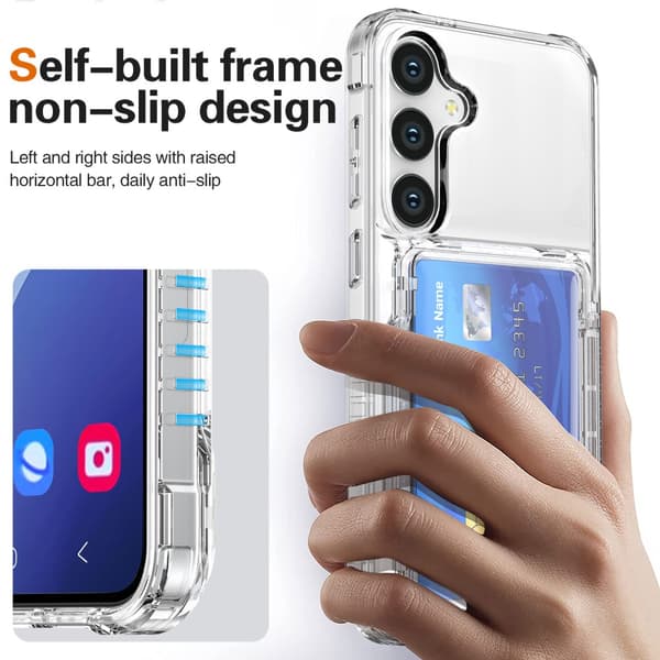 Skal Kortfack Kickstand Samsung Galaxy S25 Transparent