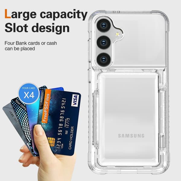 Skal Kortfack Kickstand Samsung Galaxy S25 Plus Transparent