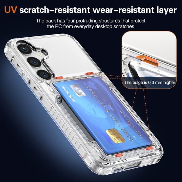 Skal Kortfack Kickstand Samsung Galaxy S25 Plus Transparent