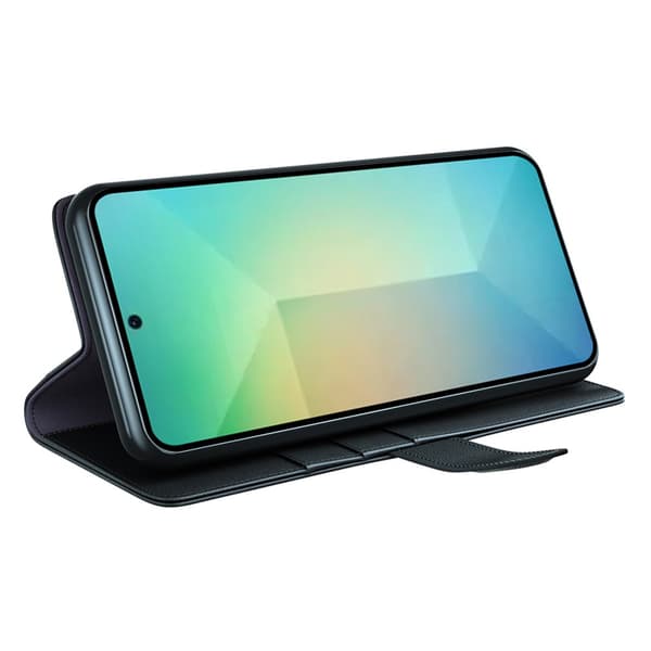 Äkta Läderfodral Samsung Galaxy S25 Svart
