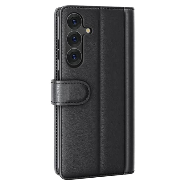 Äkta Läderfodral Samsung Galaxy S25 Svart