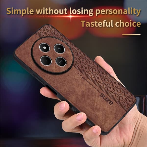 AZNS Til Xiaomi Redmi 14C Cover Beskyttende PU Læderbetrukket TPU Telefoncover