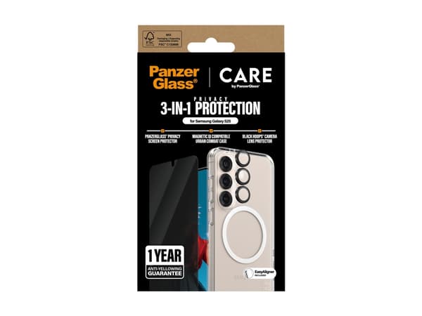 CARE by PanzerGlass Urban Combat - Baksidedeksel for mobiltelefon - 3-i-1 - MagSafe-samsvar - 100 % resirkulert polykarbonat, 100 % resirkulert termo