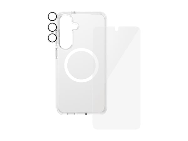 CARE by PanzerGlass - 3-i-1-skyddspaket - baksidesskydd för mobiltelefon - flaggskepp - 100 % återvunnet polykarbonat, 100 % återvunnet termoplastpol
