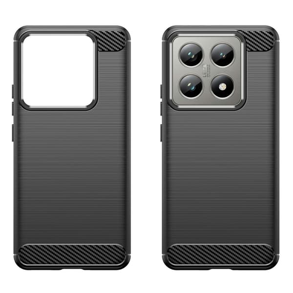 För Xiaomi 14T / 14T Pro Karbon fiber texture Skal Baksida - Svart