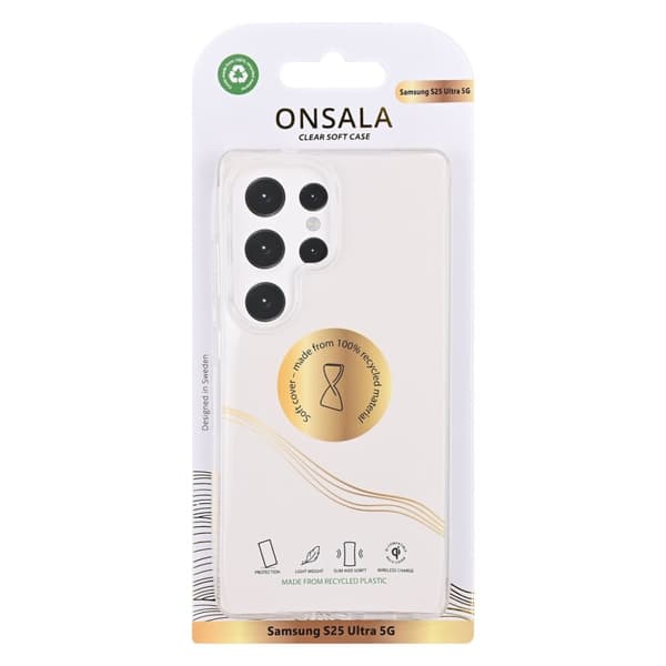 Onsala Mobildeksel Samsung S25 Ultra 5G TPU Resirkulert Transparent