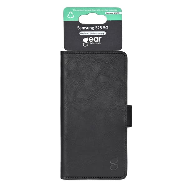 Gear Mobiili Lompakko Samsung S25 5G Classic 3 Korttia Kierrätetty Musta