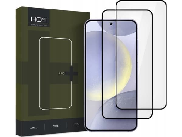 Hofi herdet glass til Samsung Galaxy S25 Glass Pro+ 2-Pack Sort