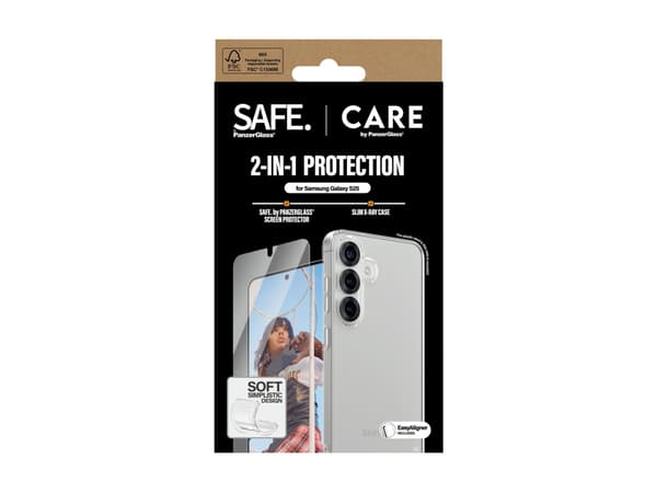 CARE by PanzerGlass X-Ray - Baksidedeksel for mobiltelefon - 2-i-1 - 100 % resirkulert termoplastisk polyuretan (TPU), polyethlen-tereftalat (PET) -