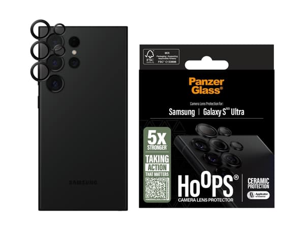 PanzerGlass Hoops - Linsskydd för mobiltelefon - keramik - för Samsung Galaxy S25 Ultra