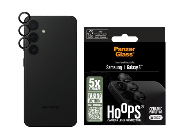 PanzerGlass Hoops - Linsskydd för mobiltelefon - keramik - för Samsung Galaxy S25