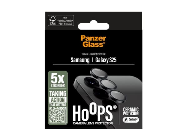 PanzerGlass Hoops - Linsskydd för mobiltelefon - keramik - för Samsung Galaxy S25