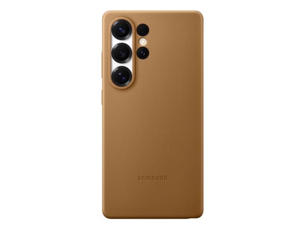 Samsung EF-VS938 - Baksidedeksel for mobiltelefon - fauxlær - kamelhårfarget - for Galaxy S25 Ultra