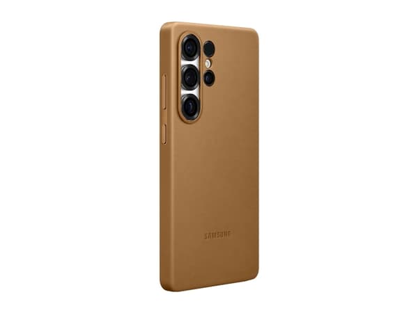 Samsung EF-VS938 - Baksidedeksel for mobiltelefon - fauxlær - kamelhårfarget - for Galaxy S25 Ultra